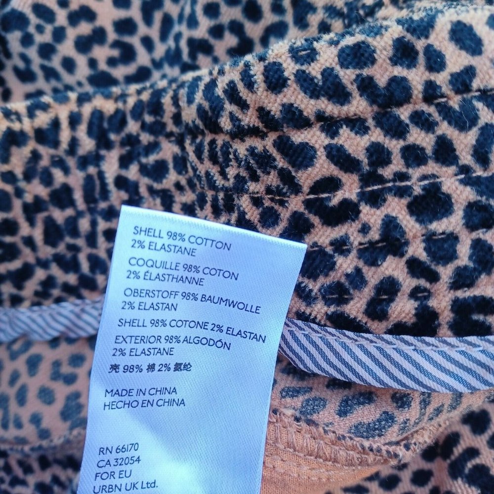 Anthropologie Kalea Corduroy Jogger Trouser Pants Size M Cheetah Brown Black - Picture 12 of 12